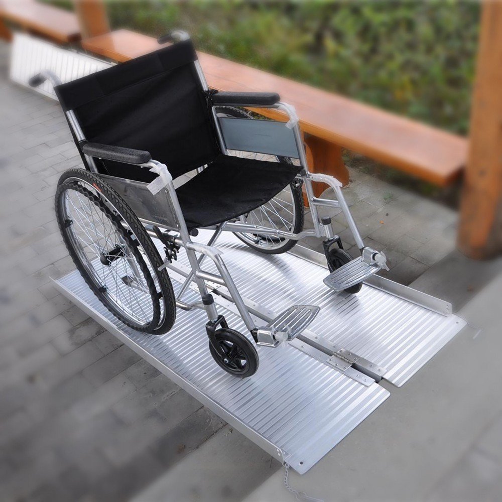 Handicapped Tool Lightweight Portable Folding Wheelchair Ramp Loading Ramp