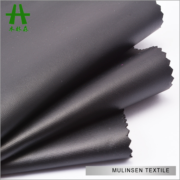 Mulinsen Textile Polyester Spandex PU Synthetic Leather Fabric with Plain Dyed Scuba