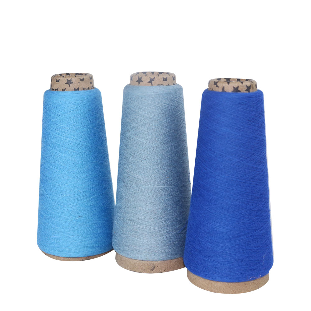 Wholesale spun polyester knitting yarn for garment fabric 30s polyester spun yarn
