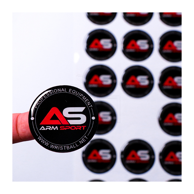 Waterproof UV Resistance Custom Logo Printed Epoxy Resin Sticker