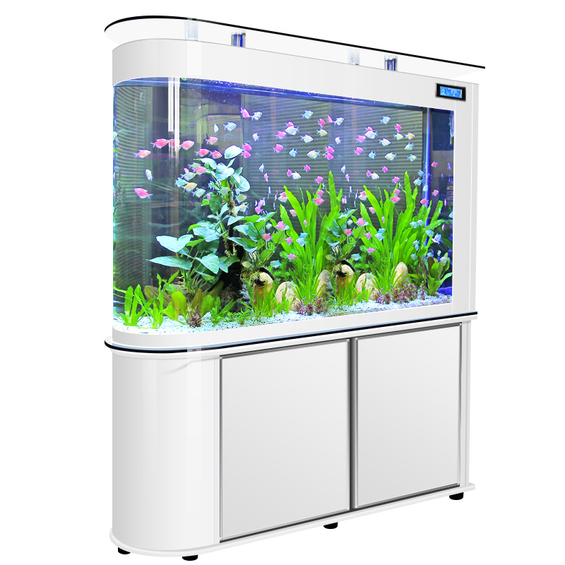 Goldfish tank landscaping customization Wholesale Favourable Price Customized Smart Fish Tank Set Aquarium With Filter And Light