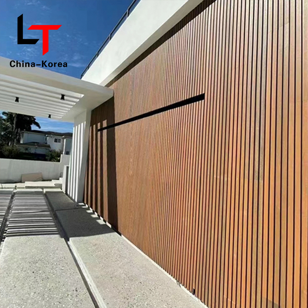 LT Outdoor Seamless Slat 3D WPC Fluted Wall Panel Reasonable Price Waterproof Grooved Acoustic Decorative WPC Wall Boards