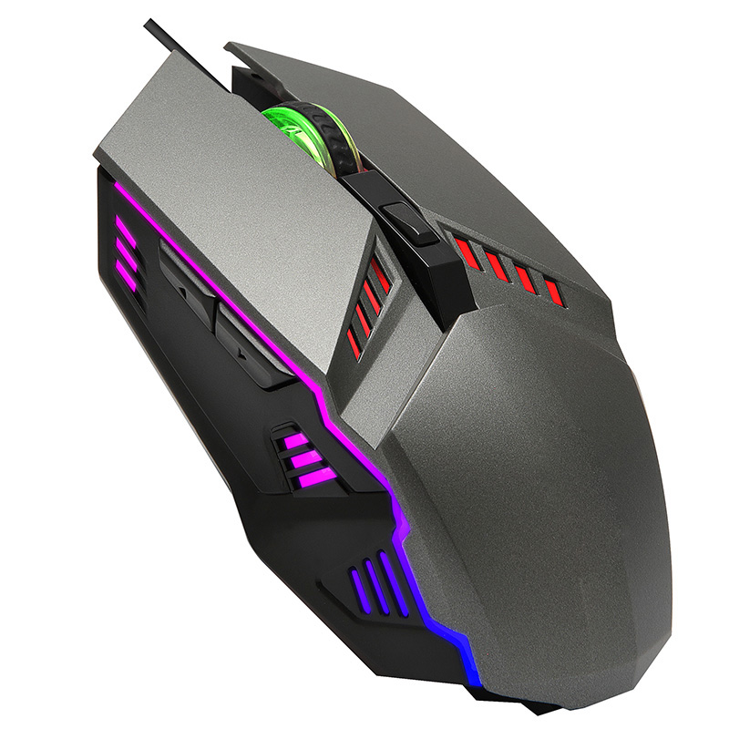 Игровая проводная мышь с 6 кнопками, Регулируемая DPI RGB подсветка для наиболее популярных игр, эргономичная мышь
