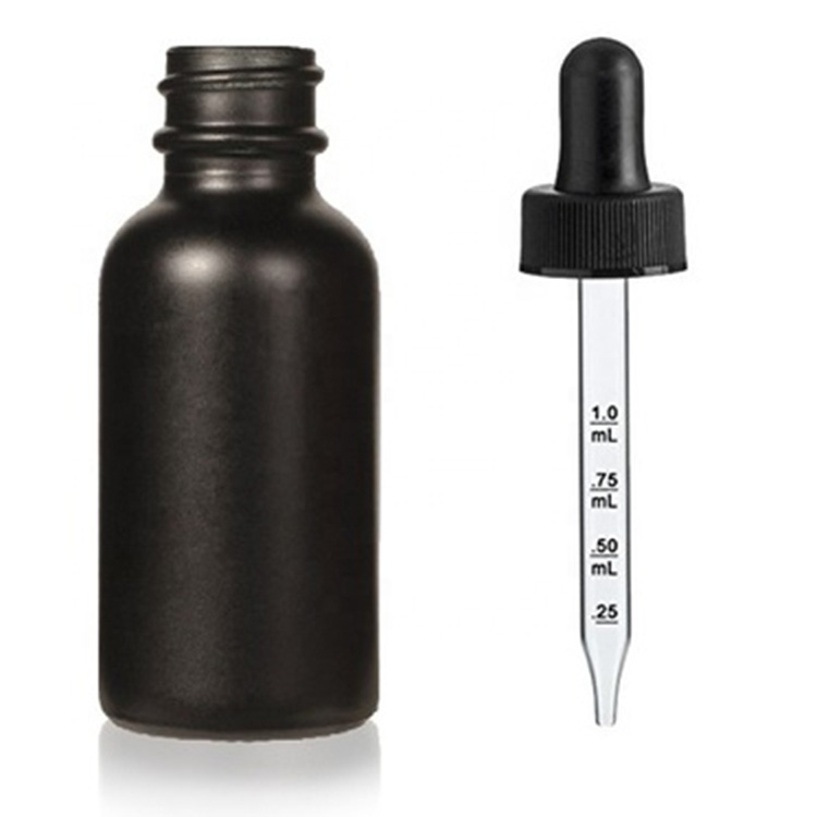 Manufacture Supply 20ml 50ml 100ml 200ml 500ml Round Black Boston Bottles With Aluminum Lid For Perfume skin care product