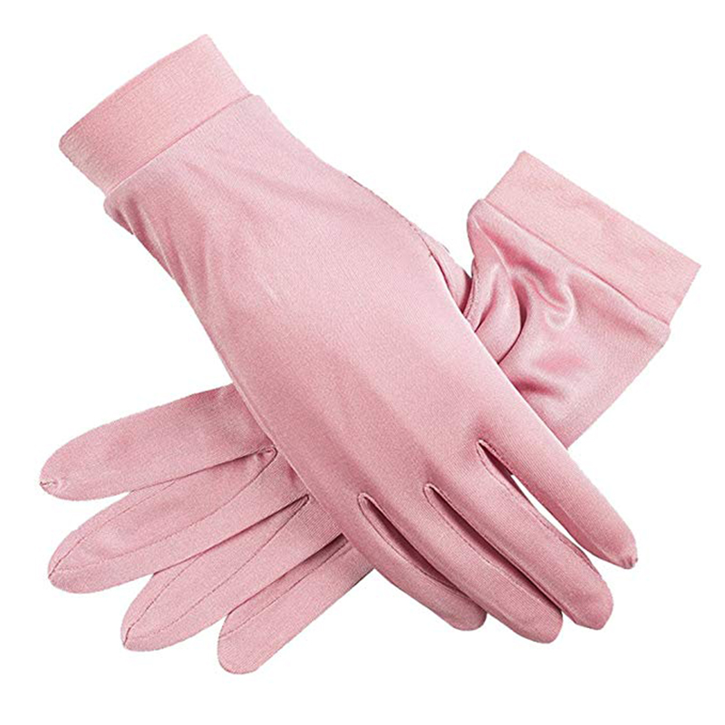 Adult Size Liner Glove Short Gloves Stretchy Women's 100% Pure Silk Gloves Inner Ski Bike Cycle Wrist Length Warmers