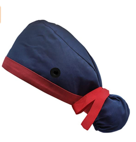 Adjustable with button Nurse medical headdress Protective hair hat for women surgical nurse cap