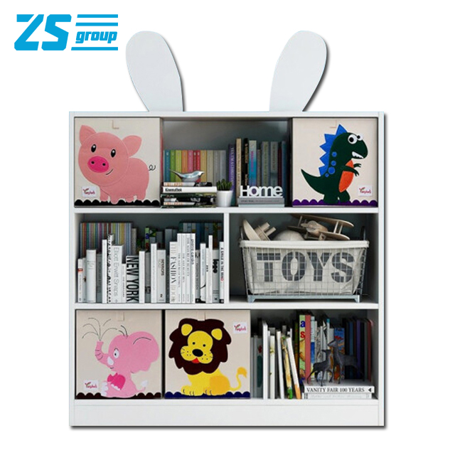 Solid wood Cartoon book shelf Baby toy storage rack Students in the bookcase Kindergarten picture book arrangement shelves The s