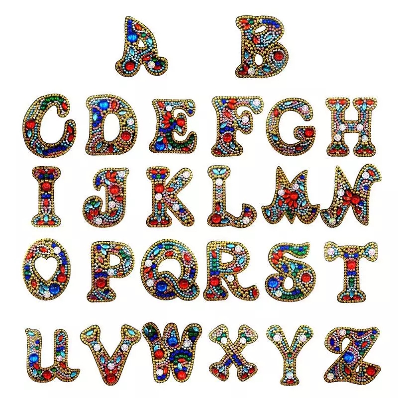 FR 5D DIY алмазная живопись английские буквы Алмазная вышивка A-Z Алфавит буквы Алмазная картина брелок подвеска