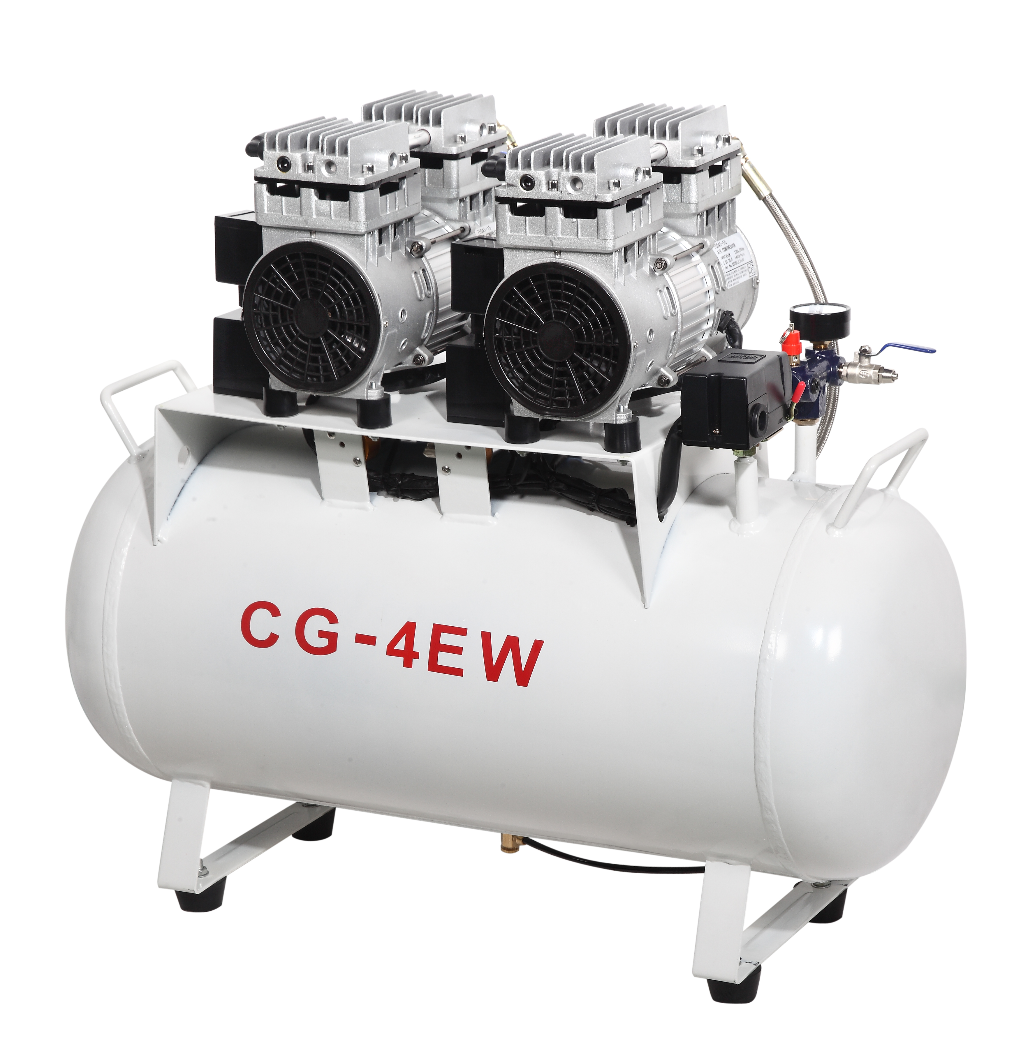 Dental Air Compressor Silent Oil Free Air Compressor 65L 1700W for 4 dental units chair
