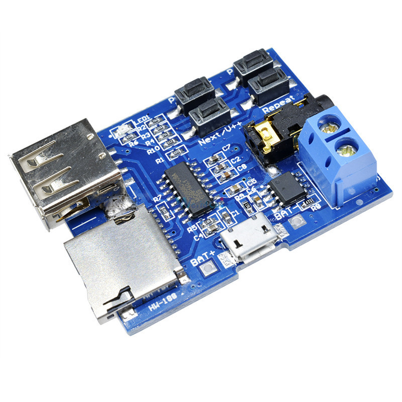 Micro USB MP3 модуль TF карта U диск MP3 формат декодер плата усилитель декодирование аудио плеер модуль 3,7-5,5 В