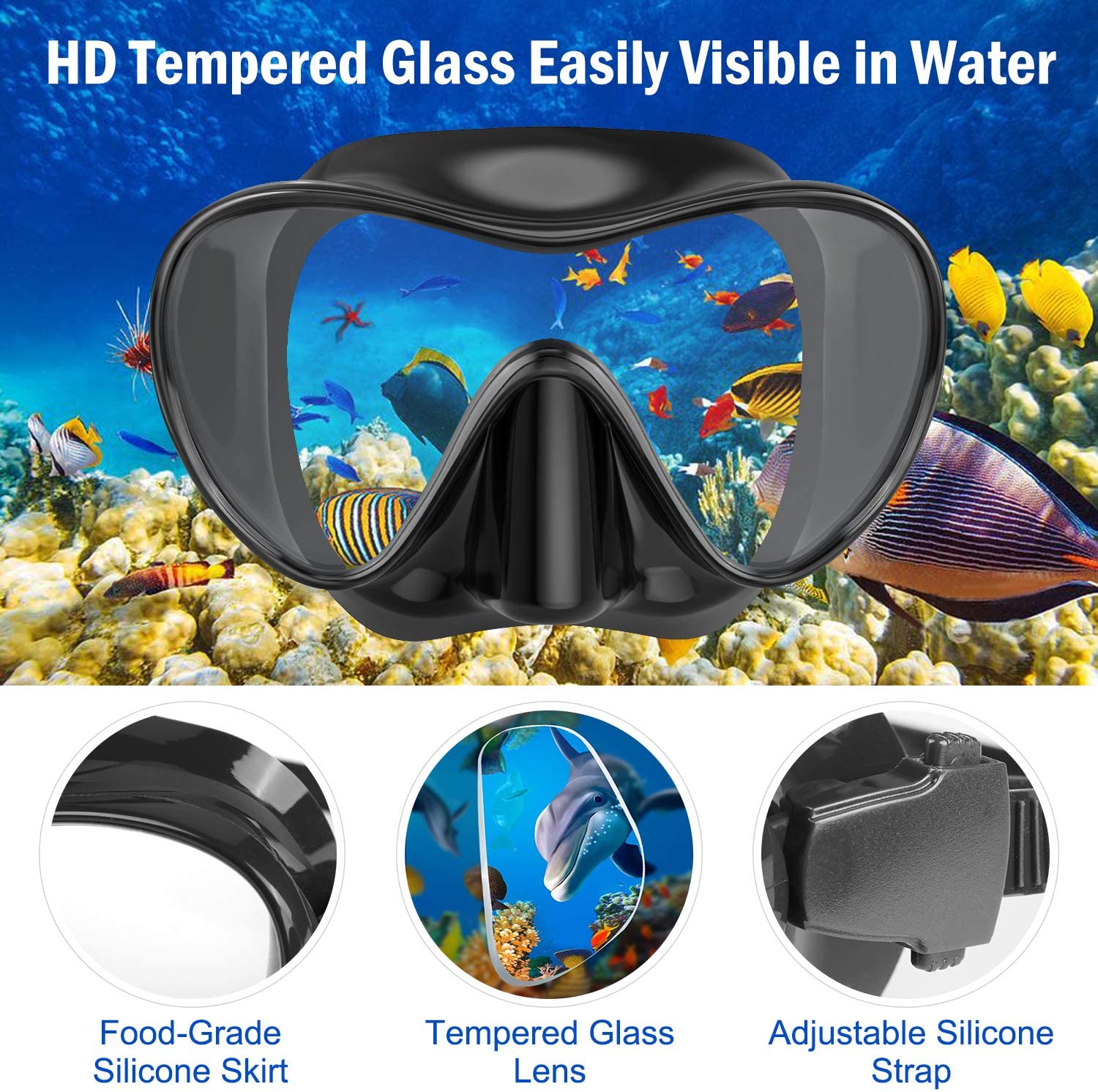 Wholesale price kids adult silicone diving mask and snorkel set professional scuba diving set