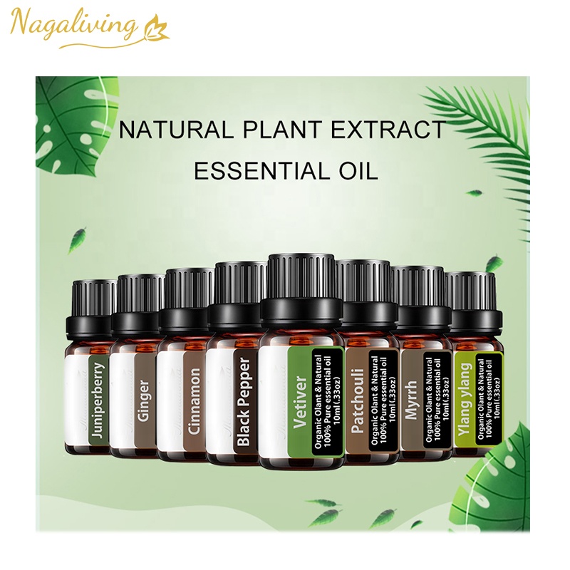 Aromatherapy 10ml Pure Nature Hemp Spa Massage Difuser Organic Peppermint Ylang Ylang Essential Oils