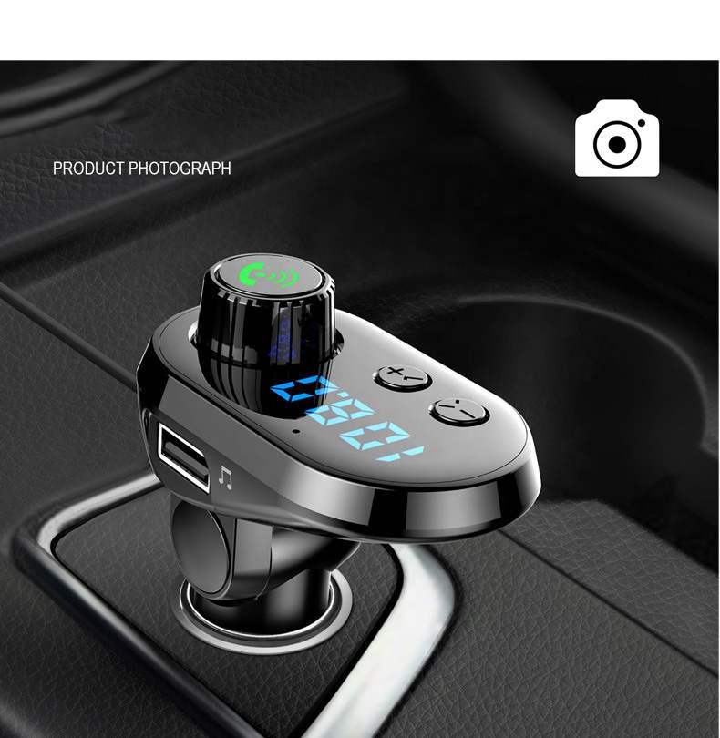 OEM индивидуальное многофункциональное автомобильное зарядное устройство Bluetooth mp3 плеер 3 в 1 Автомобильное зарядное устройство аудио передатчик