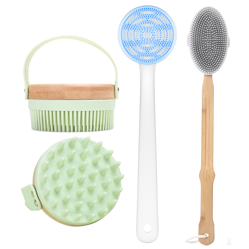 New Ideas Loofah Body Brushes Bath Sponge Dry Exfoliating Silicone Cleaning Shower Body Bath Brushes