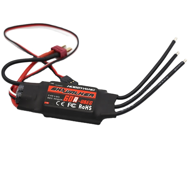 Hobbywing SkyWalker 60A бесщеточный ESC 2-6S Lipo для радиоуправляемого самолета мультикоптера радиоуправляемого самолета вертолета