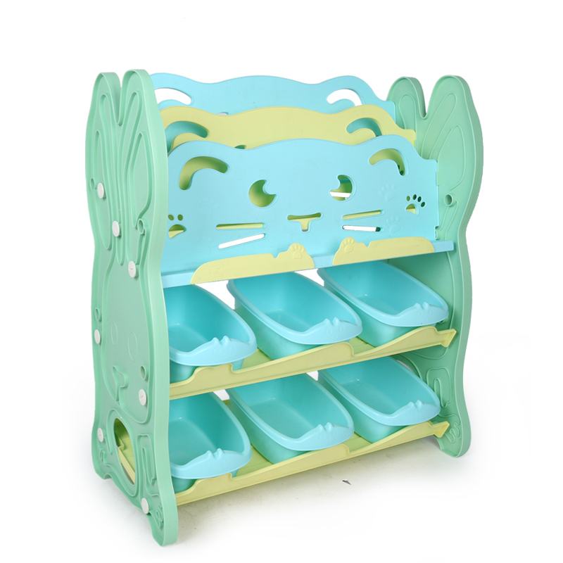 Plastic bookshelf furniture adjustable baby bebe Children bookcase kids toy storage box bins cabinet