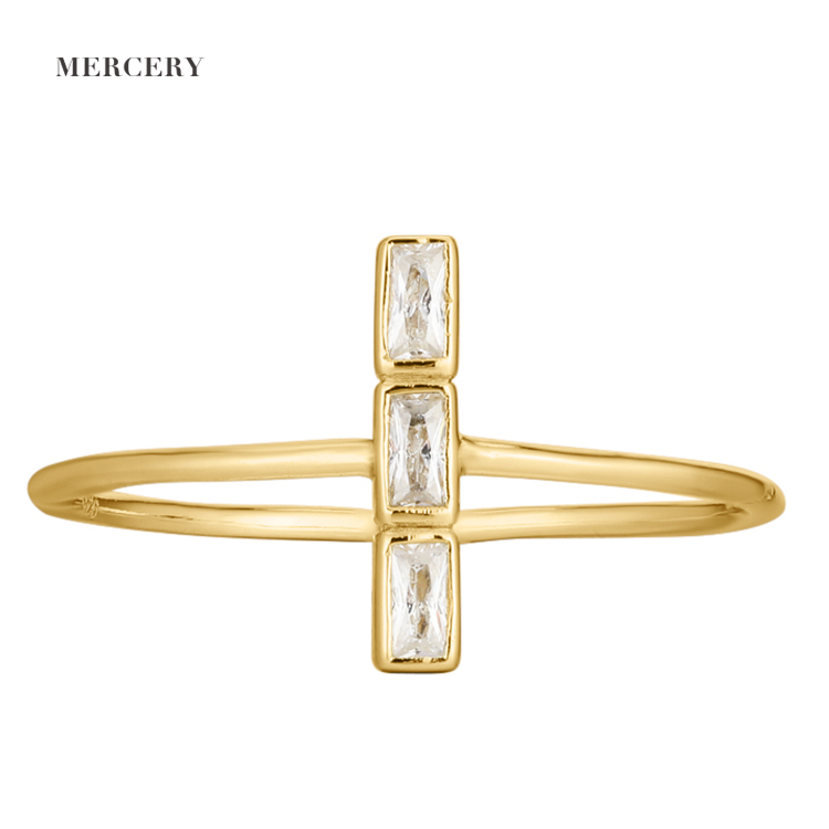 14Ct кольцо 18K, позолоченное кольцо на палец кольцо с кубическим цирконием 925 стерлингового серебра Anillos De Mujer золото кольцо