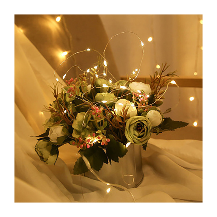 Amazon Best Selling Copper Wire Button Light for Restaurant Bedroom Party Library Decoration