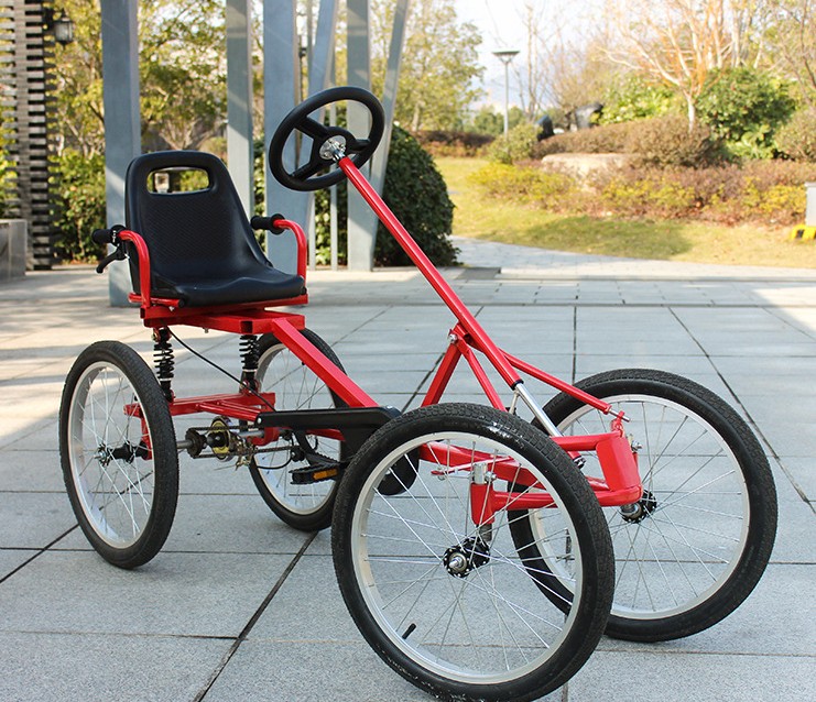 Мотоцикл для взрослых с педалью и четырехколесным сидением surrey bike