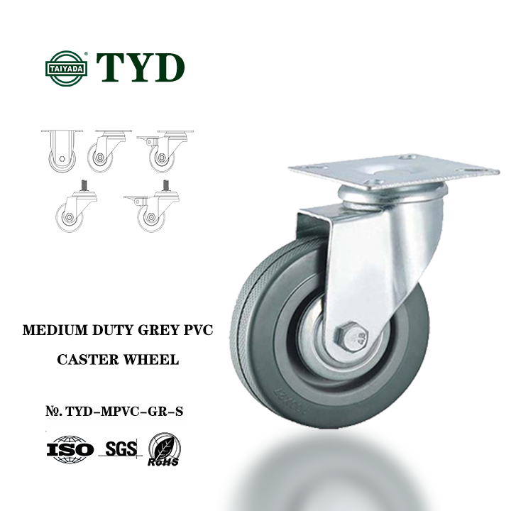 TYD 2IN/3IN/4IN/5IN серый поставщик колес ПВХ Лидер продаж для оборудования и машиностроения
