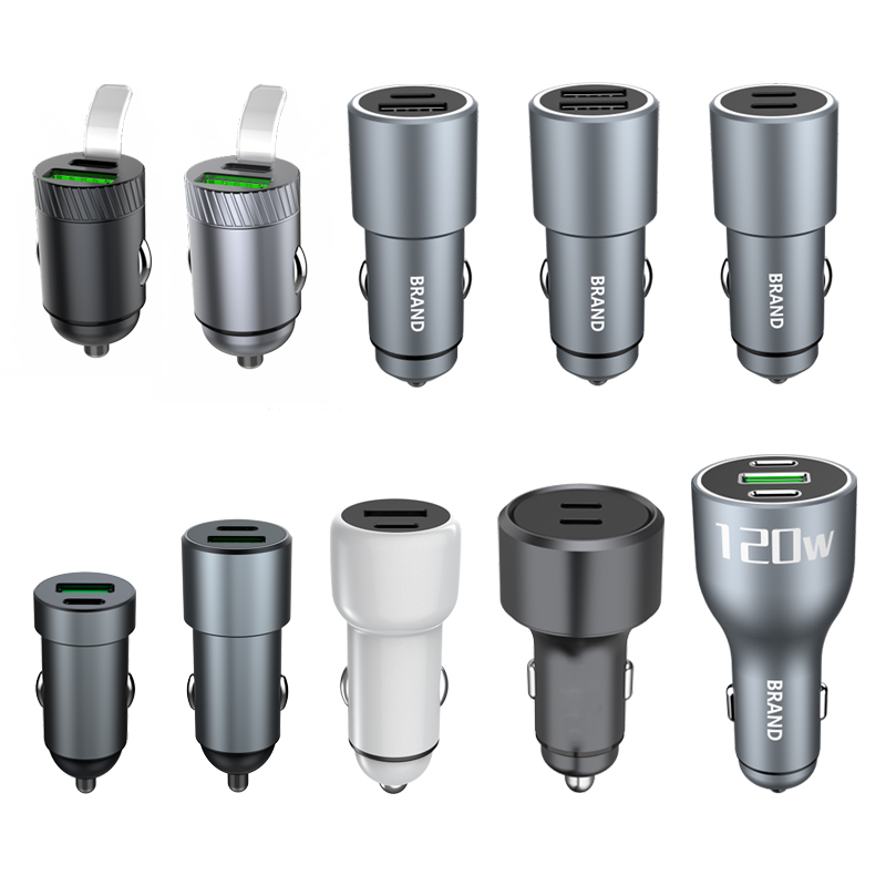 New Arrivals High End Oem 30w 3usb Port Usb-c Mobile Phone Car Charger 65w Pd Usb c Fast Car Charger
