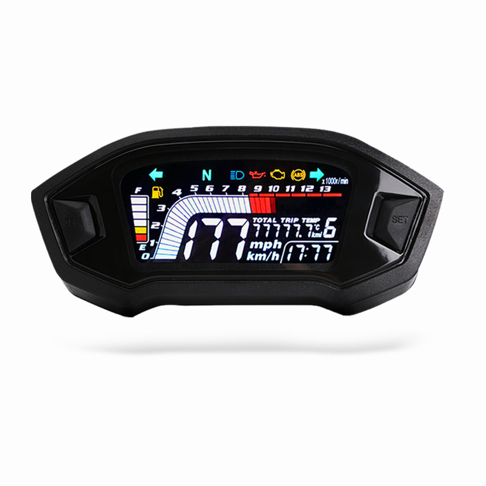 2020 Universal Motorcycle LED Adjustable Speedometer RPM Optional Backlight Digital Odemeter Tachometer For 1,2,4 Cylinder