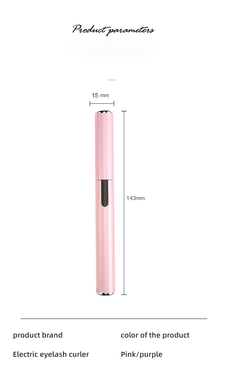 Deery Brilliant Electronic Heated Custom Logo Wide Beauty 2 In1Pink Mini Eyelash Curler