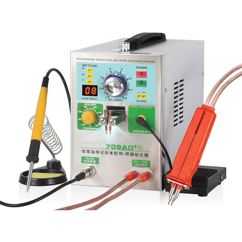 3.8kw высокой мощности для точечной сварки сопротивлением S709AD + Индукционная автоматическая машина для точечной сварки 18650 литиевых батарей сварочный аппарат
