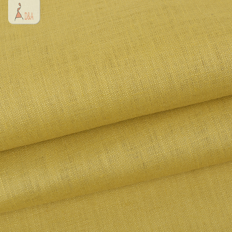 In stock soft Enzyme wash plain dyed stone washed suit 100% linen fabric for garment