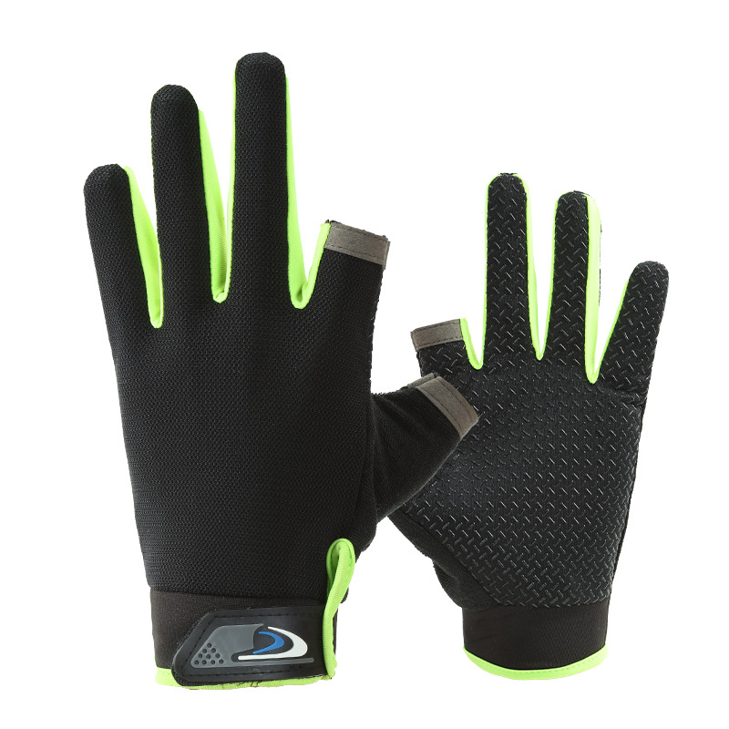 Outdoor Sun Riding Sports Gloves Anti Slip Soft Half Fishing Finger Gloves For Men Women