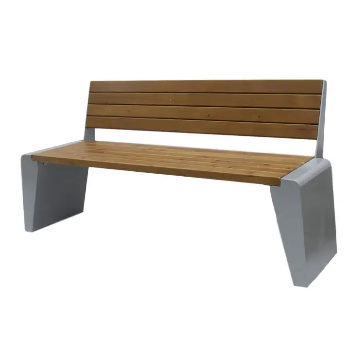 hot sale cast aluminum patio furniture wood garden products public park bench