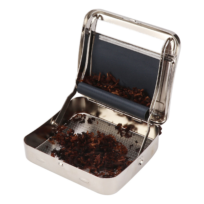 Metal Hand-Rolling Tobacco Weed Semi-Automatic Operation Box Cigarette Case