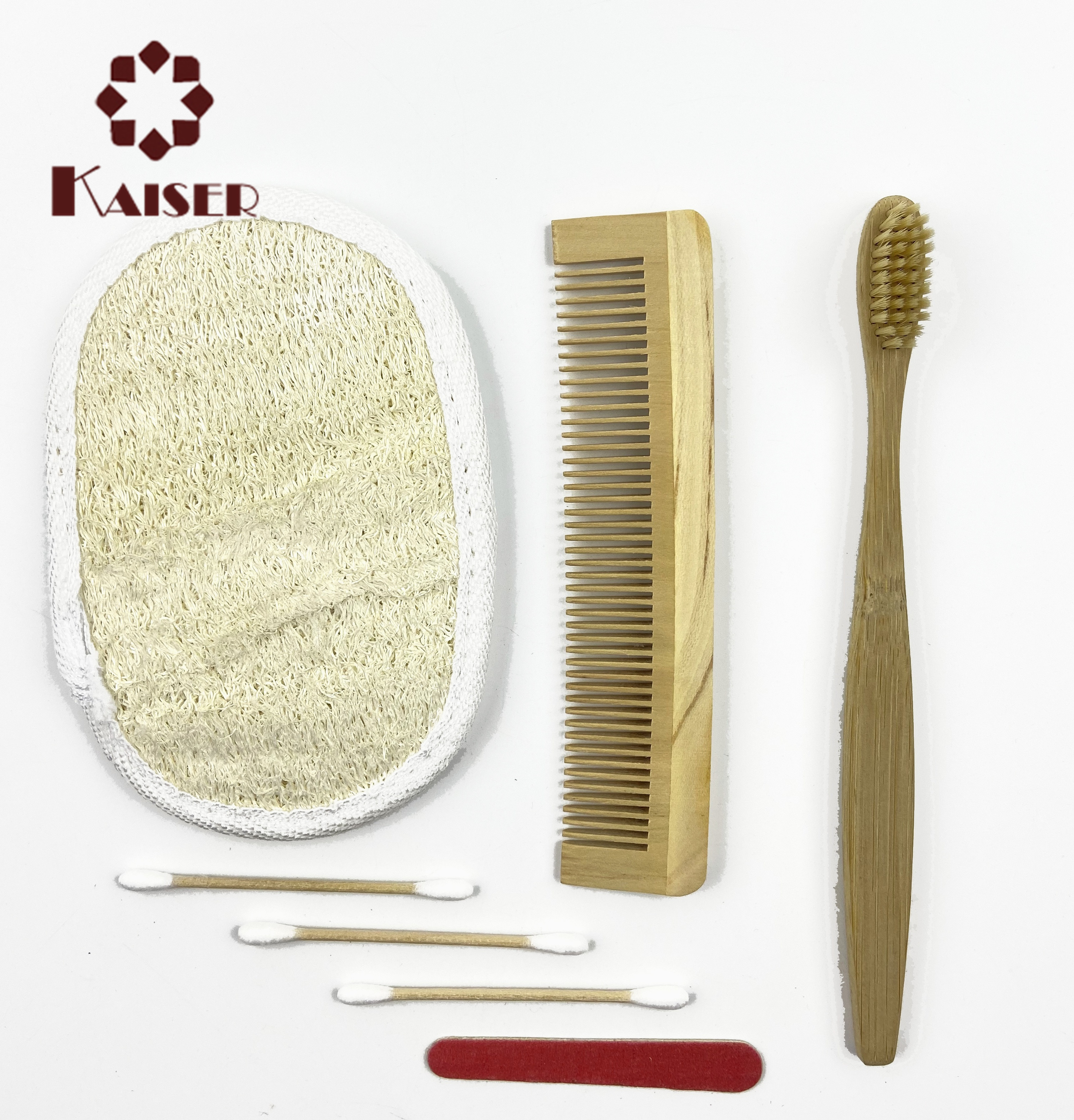 Бамбуковая зубная щетка/гребень/ватный тампон/натуральный loofah environmental set