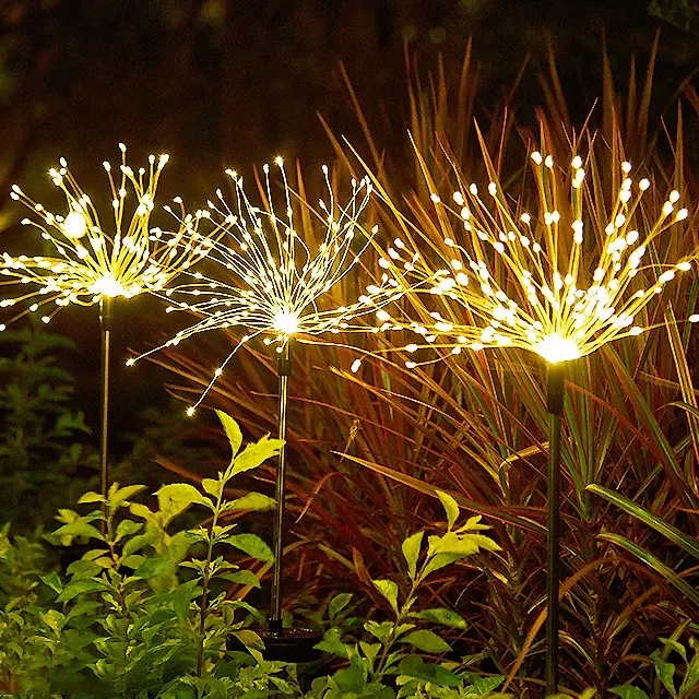 Solar Garden Outdoor Waterproof Luces Para Jardin Holiday Lighting Christmas Decoration Landscape Solar Firework Lights
