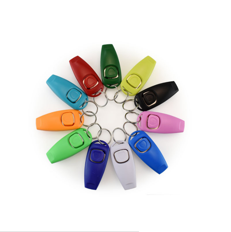2021 Multi-colors Dog Training Clicker Dog Training Whistle 2 in 1 Dog Clicker