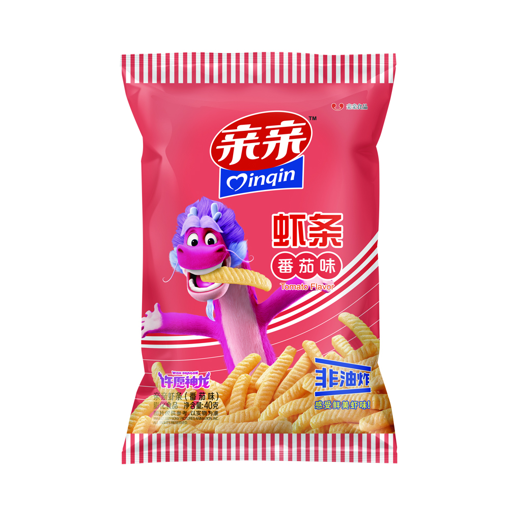 Qinqin Новое прибытие 40 г крекер с томатным вкусом пышные закуски от OEM производителя