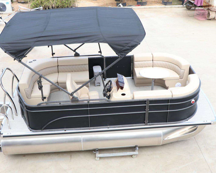 Gospel Boat 14 ft 5.9m Cheap Fish Cruise Luxury Aluminum Pontoon Boat Party Barge For Sale furniture for party