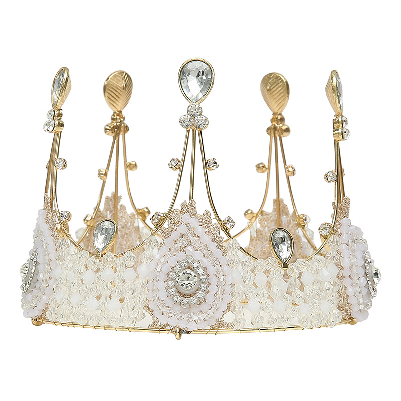 Qushine New Design Full Crystal Classic Bridal Wedding Crown Hairpin Accessories Princess Bride Tiara
