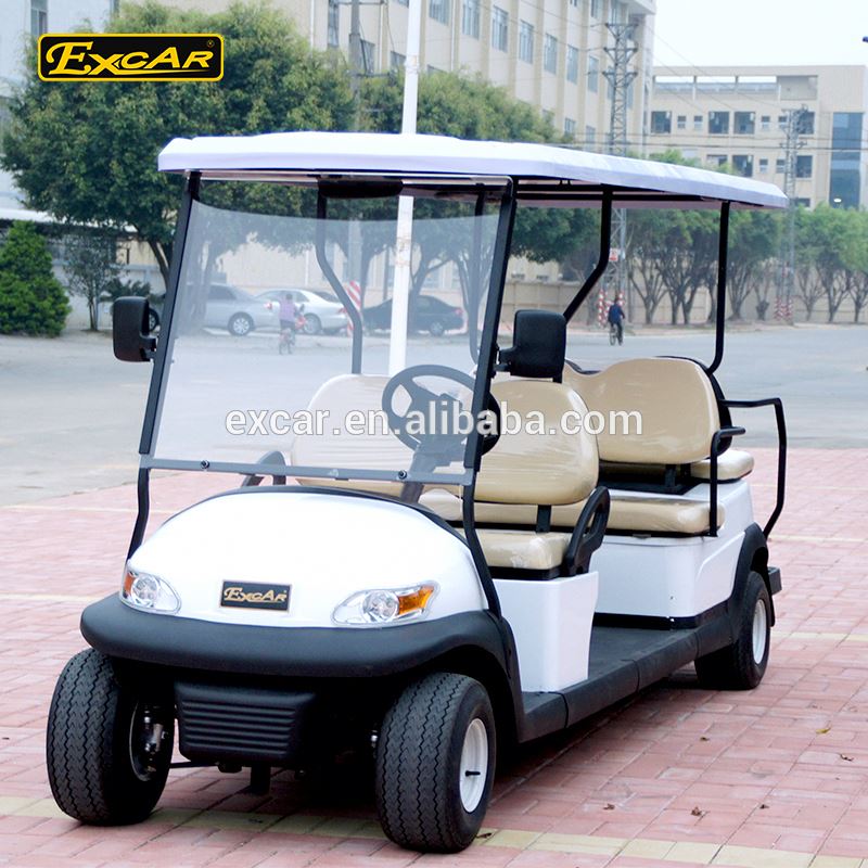 Aluminium 6 Seats electric golf carts 48V 3.7KW Motor mini bus Electric Golf Car