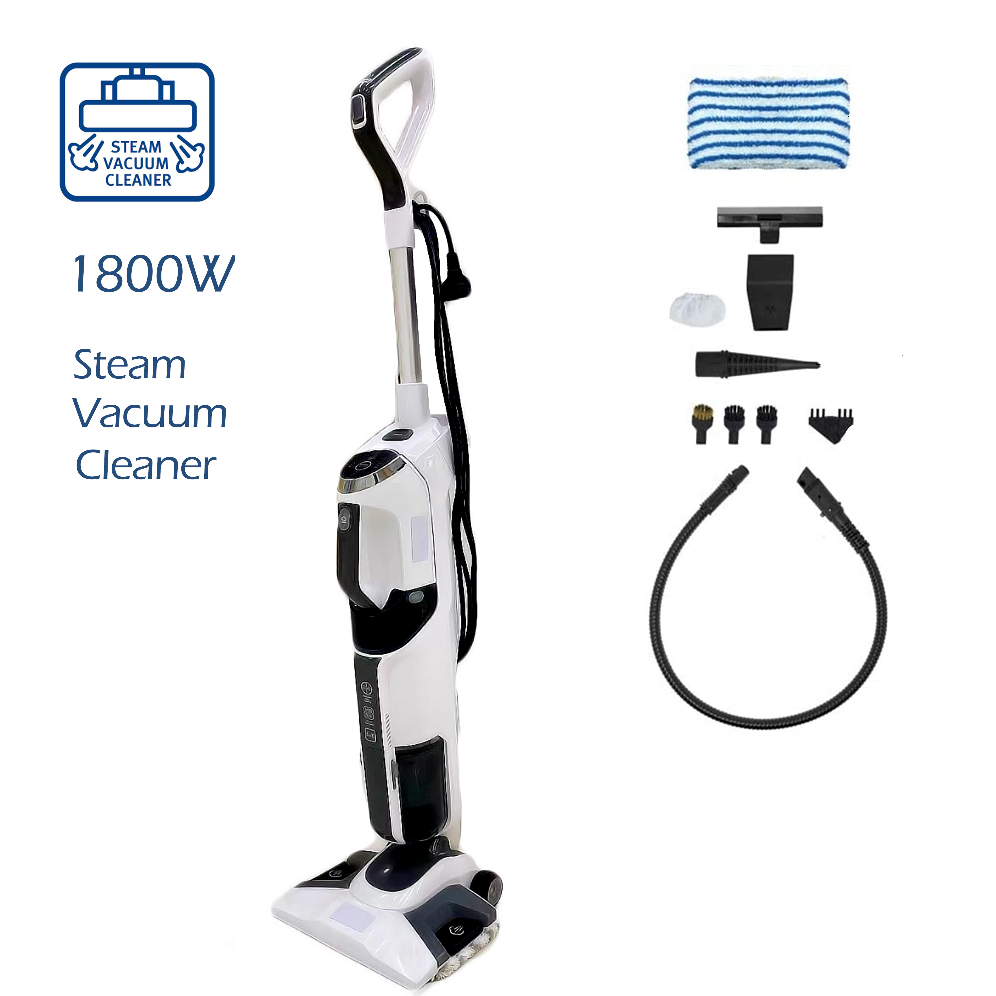 Hot selling 1800W portable handheld vertical Staubsauger mit Dampf vacuum cleaner steam mops