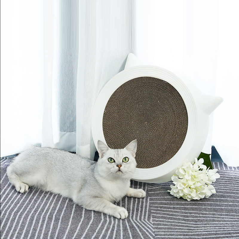 Linu replaceable corrugated cardboard cat scratcher Toy Pet Cat Scratcher board Bed Eco-Friendly Scratching with catnip