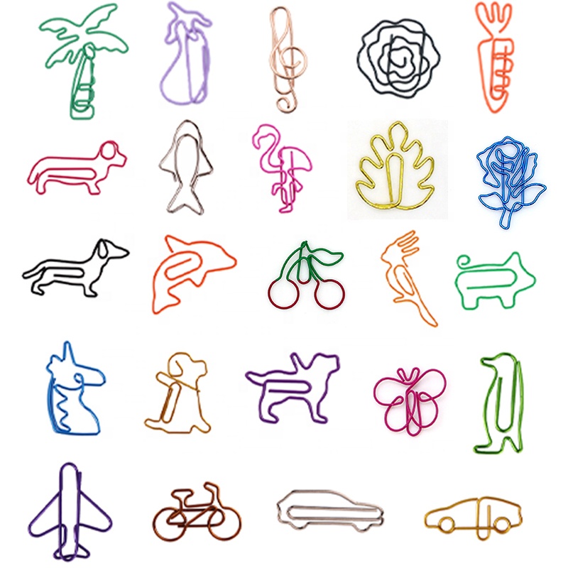 20 years BSCI Verified Manufacturer cute Assorted color paper clip bookmark planner clips custom metal paper clip