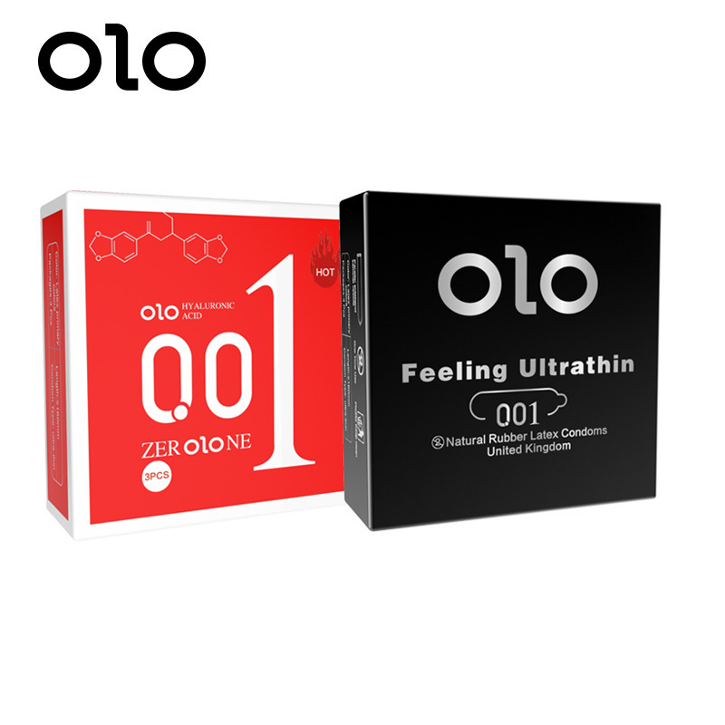 OLO Silicone Male Condom Super Sensitive Sexy Sex Bulk Condom And Lubricants Sex Women 001 3pcs