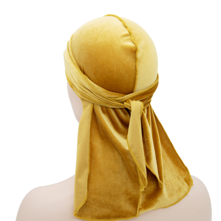 Премиум Бархат Durag волны сверхдлинные ремешки головной убор салфетка