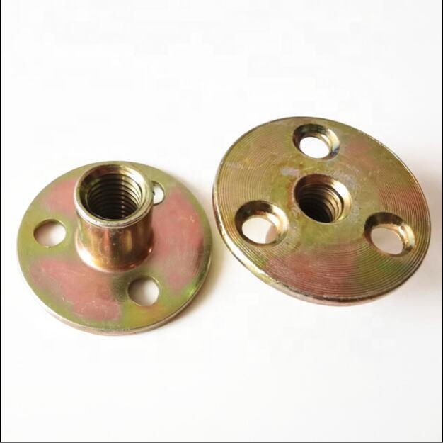 Carbon Steel Stainless Steel M8 M10 5/16 3/8 Thru Hole Female Threaded T Nut with Flange Base