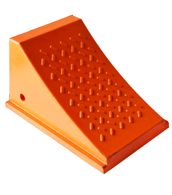 Industrial Truck Wheel Chock Polyurethane Wheel Stop 13x8-1/2x7-1/2"/ Heavy duty polyurethane wheel chock, 40T capacity