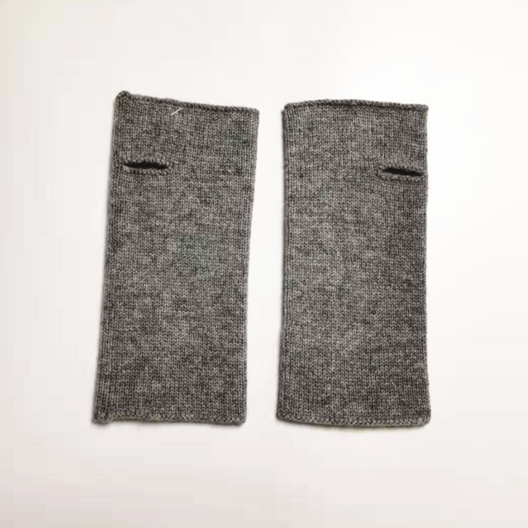 Comfortable customization solid color women's fingerless 100% cashmere winter warm gloves