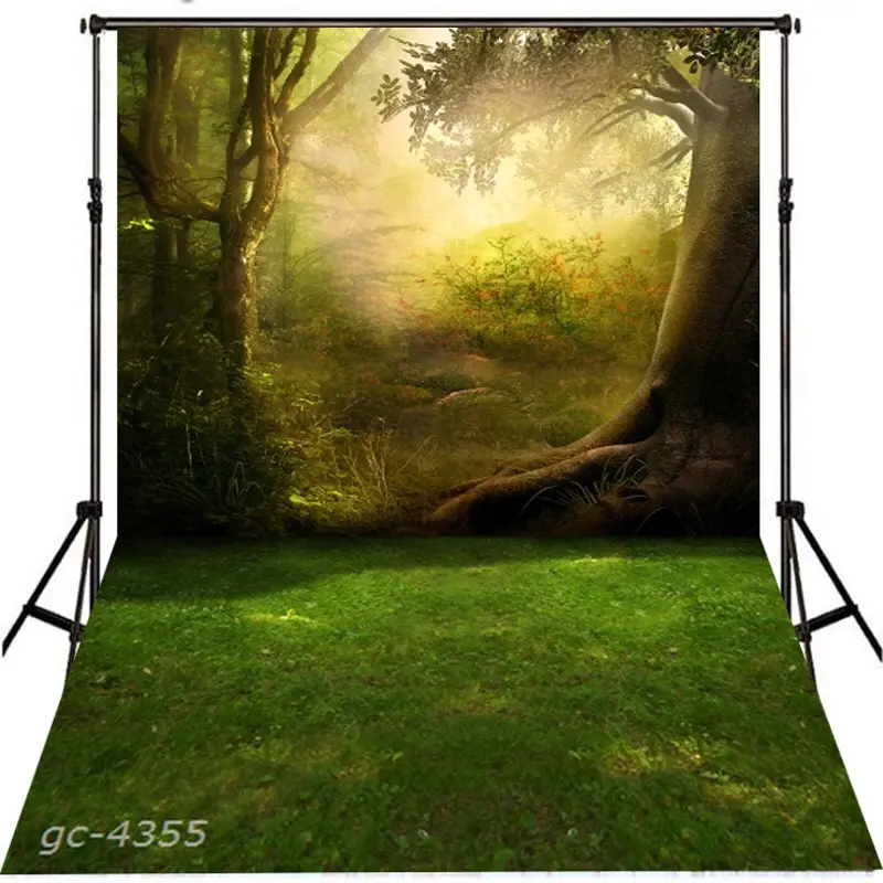 5x7ft/150x210cm Photo Backdrop Background Children Photo Festival Outside Forest Scenic Photography Privacy Flower Background