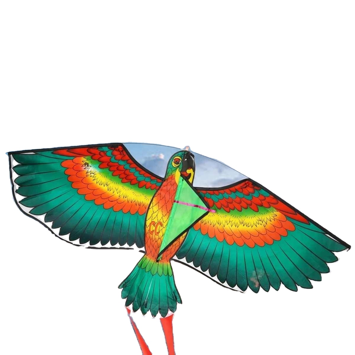 Brand New Parrot Kite Nylon Bird Kite without Kite String Family Outdoor Fun Flying Toys for Children Kids Gift
