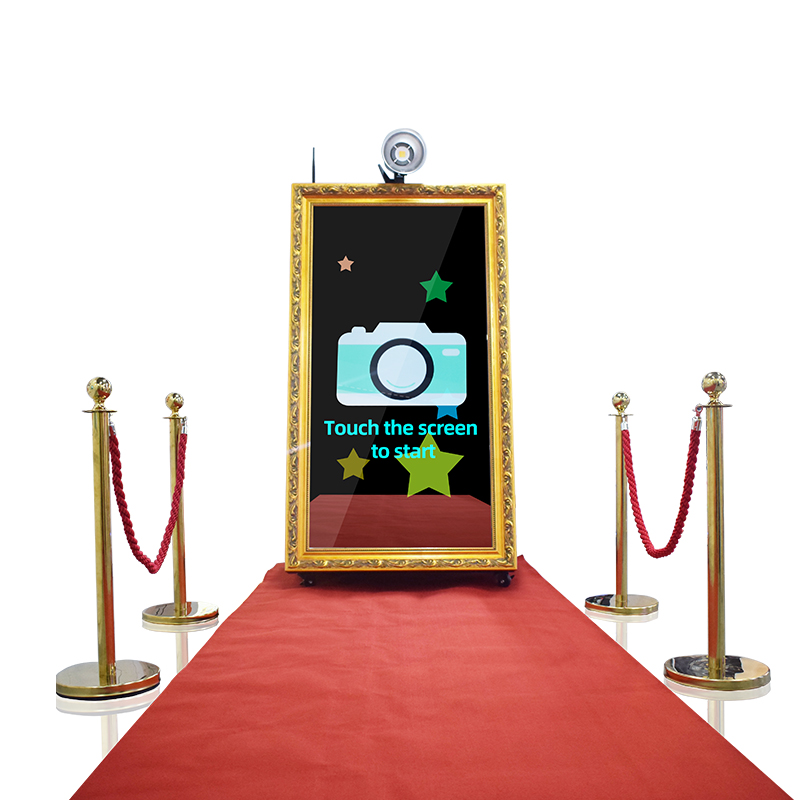 55 "сенсорный экран зеркало Photo Booth киоск Photo Booth Oem сенсорный экран все в одном ПК сенсорный умное зеркало photo booth